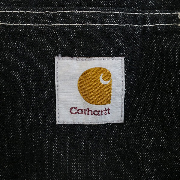 実際に弊社で買取させて頂いたCarhartt/カーハート デニム カバーオール  ブラック 00108-72/Lの画像 5枚目