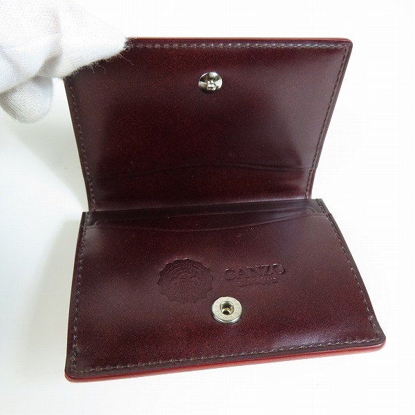 実際に弊社で買取させて頂いたGANZO/ガンゾ CORDOVAN/コードバン レザー 馬革 カード コインケース/小銭入れ 57651/01099 43Aの画像 3枚目