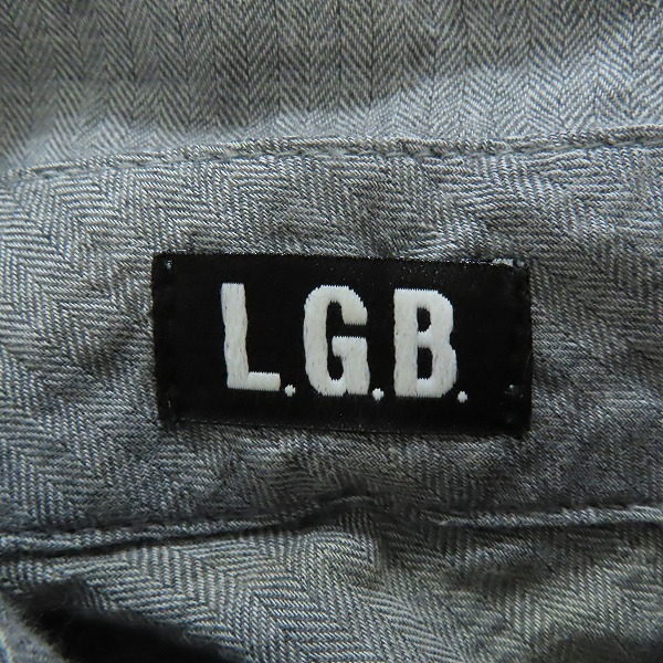 実際に弊社で買取させて頂いたL.G.B./ルグランブルー シワ加工 ボタンダウン スリムシャツ グレー/1の画像 2枚目