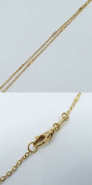 実際に弊社で買取させて頂いたGUCCI/グッチ AU750/K18 インターロッキングGブロッサム サークルネックレス 434553の画像 4枚目