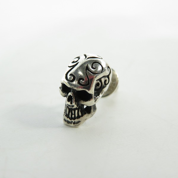 実際に弊社で買取させて頂いたCRAZY PIG DESIGNS/クレイジーピッグ トライバルスカル スタッドピアス