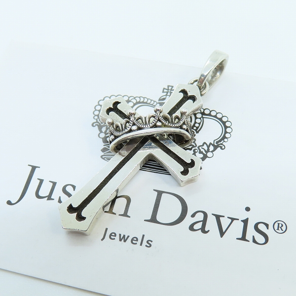 実際に弊社で買取させて頂いた【ギャラ付き】Justin Davis/ジャスティンデイビス Cross With Crown/クロスウィズクラウン ペンダント SPJ122