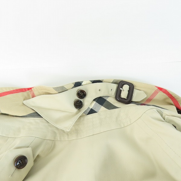 実際に弊社で買取させて頂いたBURBERRY LONDON/バーバリーロンドン ノヴァチェック トレンチコート/48Rの画像 4枚目