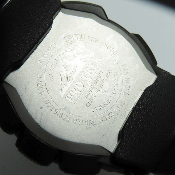 実際に弊社で買取させて頂いたCASIO/カシオ PROTREK/プロトレック MULTI BAND6 タフソーラー PRW-5000-1JFの画像 3枚目