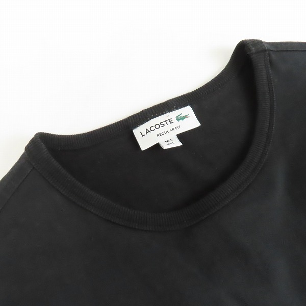 実際に弊社で買取させて頂いたLACOSTE/ラコステ クルーネックスTシャツ ブラック/Lの画像 7枚目