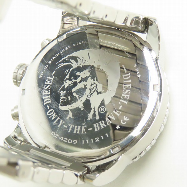 実際に弊社で買取させて頂いたDIESEL/ディーゼル ビックフェイス 海外モデル クロノ 腕時計/DZ-4209の画像 4枚目