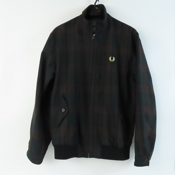 実際に弊社で買取させて頂いたFRED PERRY/フレッドペリー ハリントン ジャケット ウール フル ジップブルゾン FZ2613/M