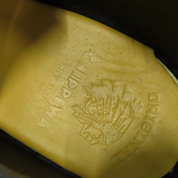 実際に弊社で買取させて頂いたCHIPPEWA/チペワ プレーントゥ ローカット レザー シューズ ブラック 1901M43/26の画像 6枚目