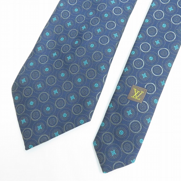 実際に弊社で買取させて頂いたLOUIS VUITTON/ルイヴィトン 総柄 シルク100％ ネクタイの画像 1枚目