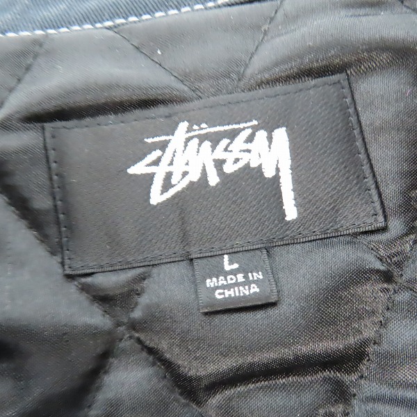 実際に弊社で買取させて頂いたSTUSSY/ステューシー  コットン 中綿 ダブルライダース ジャケット 115699/Lの画像 2枚目