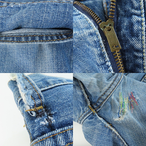 実際に弊社で買取させて頂いたLevis/リーバイス ヴィンテージ 517-0217 サークルR 刻印16 ジップフライ デニムパンツ /W34の画像 9枚目