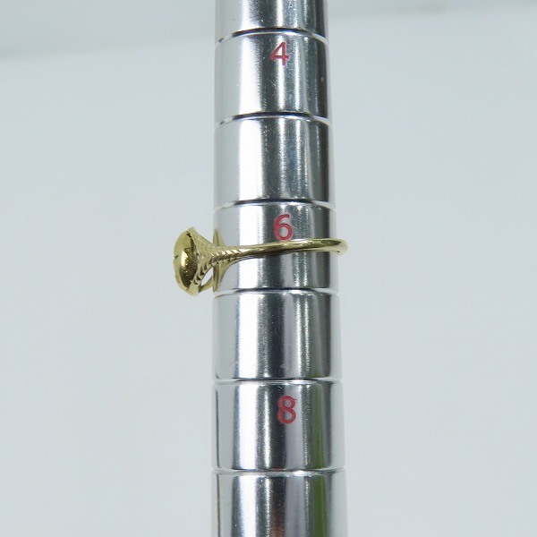 実際に弊社で買取させて頂いたALEX STREETER/アレックスストリーター 18K PAGAN PRIESTESS UNDERSET RING パガンプリーステスアンダーセットリング 6.5号の画像 7枚目