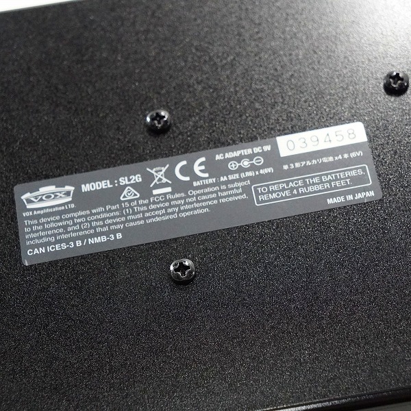 実際に弊社で買取させて頂いたVOX/ヴォックス StompLab SL2G ギター用 コンパクト マルチエフェクター 動作確認済みの画像 6枚目