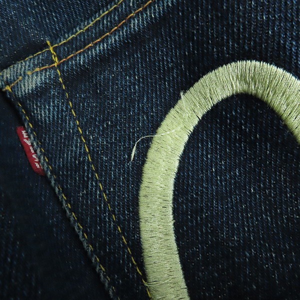 実際に弊社で買取させて頂いたEVISU/エヴィス No.2 SPECIAL 2000 くまモン デニムパンツ/38×35の画像 8枚目