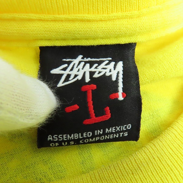 実際に弊社で買取させて頂いたSTUSSY/ステューシー プリント Tシャツ イエロー/Lの画像 2枚目