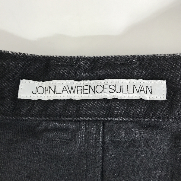実際に弊社で買取させて頂いたJOHN LAWRENCE SULLIVAN/ジョンローレンスサリバン ブラックデニムパンツ レイヤード/ジップ 2B011-0321-28/46の画像 3枚目