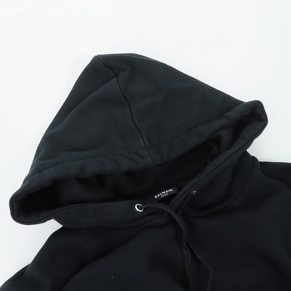 実際に弊社で買取させて頂いたBALMAIN/バルマン ロゴ フーディ パーカー JR002BB65/XLの画像 6枚目