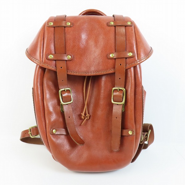 実際に弊社で買取させて頂いたHERZ/ヘルツ 半かぶせの二本ベルト リュック/レザー バックパック R-152