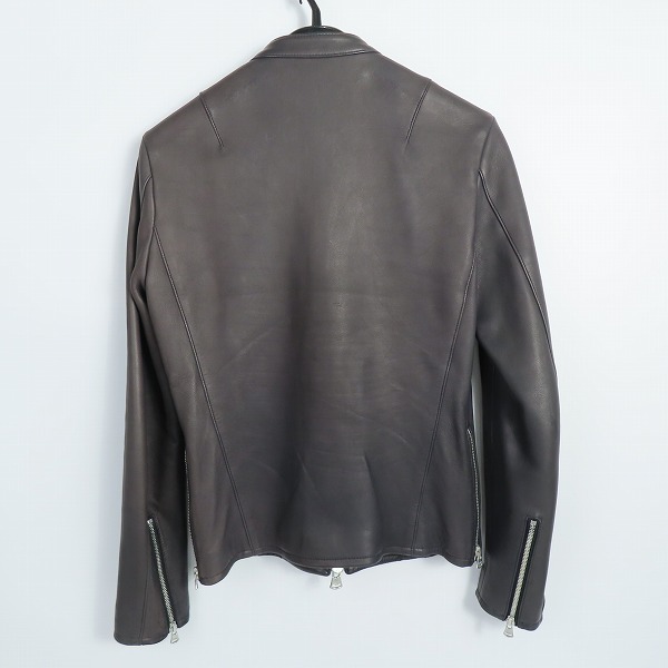 実際に弊社で買取させて頂いたISAMU KATAYAMA BACKLASH/バックラッシュ シングル ライダースジャケット スペインシープ B-1572-01 Sの画像 1枚目