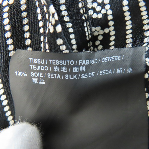 実際に弊社で買取させて頂いた【JPタグ】SAINT LAURENT PARIS/サンローランパリ 総柄 シルクシャツ 496202 Y348S /37の画像 4枚目