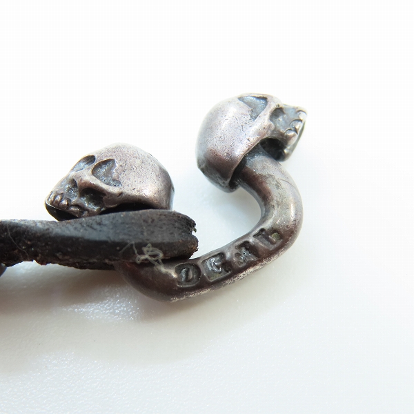 実際に弊社で買取させて頂いたDEAL DESIGN/ディールデザイン レザーブレスレット 2スカルコード 390521の画像 7枚目