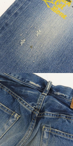 実際に弊社で買取させて頂いた【未使用】HYSTERIC GLAMOUR/ヒステリックグラマー SP加工 COLLAGE デニムパンツ ペイント加工 0263AP19 28の画像 8枚目