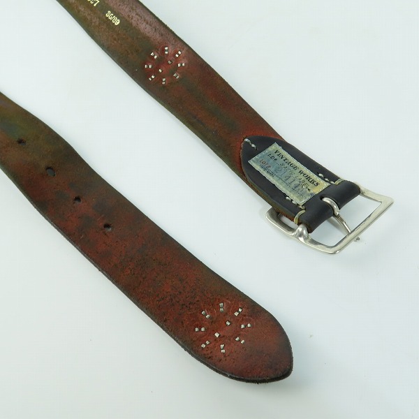 実際に弊社で買取させて頂いたVINTAGE WORKS/ヴィンテージ ワークス スタッズ レザーベルト DH5697/35/89の画像 2枚目