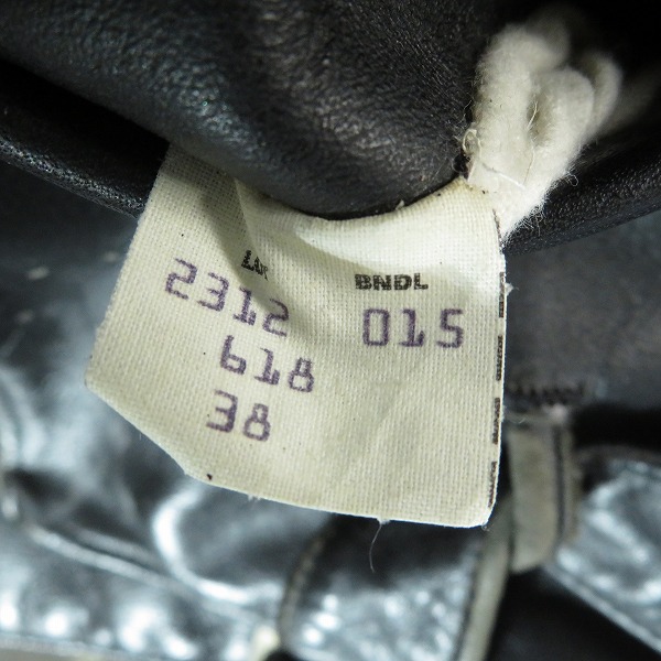 実際に弊社で買取させて頂いたSchott/ショット バイカータグ後期 618 レザー ダブルライダースジャケット /38の画像 3枚目