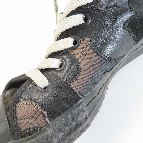 実際に弊社で買取させて頂いたNUMBER(N)INE/ナンバーナイン 2003/カート期 ハート涙パッチワークハイカットスニーカーの画像 8枚目