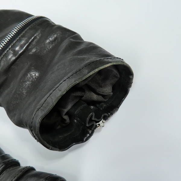 実際に弊社で買取させて頂いたBACKLASH/バックラッシュ ジャパンホースレザー製品染めダブルライダース 1606-03/1(S)の画像 6枚目