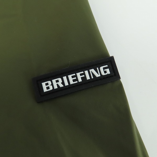 実際に弊社で買取させて頂いた【未使用】BRIEFING GOLF/ブリーフィング MS WIND HOODIE/ウインドフーディ パーカー オリーブ BRG223M19/Lの画像 5枚目