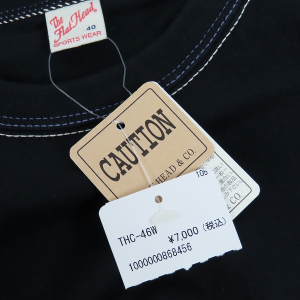 実際に弊社で買取させて頂いた【未使用】THE FLAT HEAD/フラットヘッド バックプリントデザイン ハーフスリーブ Tシャツ 40の画像 4枚目