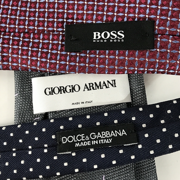 実際に弊社で買取させて頂いた【おまとめ】DOLCE&GABBANA/ドルチェ＆ガッバーナ GIORGIO ARMANI/ジョルジオアルマーニ HUGO BOSS/ヒューゴボス 他 ネクタイの画像 1枚目