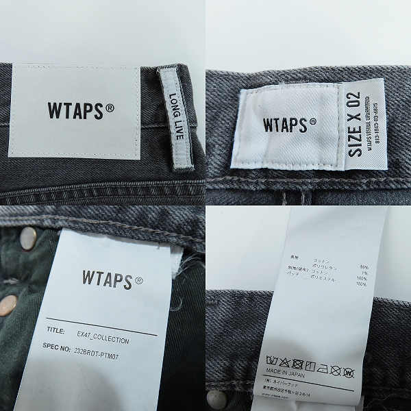 実際に弊社で買取させて頂いた【未使用】WTAPS/ダブルタップス 23AW BLUES SKINNY TROUSERS COTTON DENIM 232BRDT-PTM07/02(33×30)の画像 2枚目