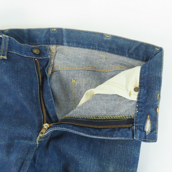 実際に弊社で買取させて頂いたLee/リー 70年代 刻印25/TALON ZIPPER /牛革ラベル デニムパンツ/ヴィンテージ/31の画像 4枚目