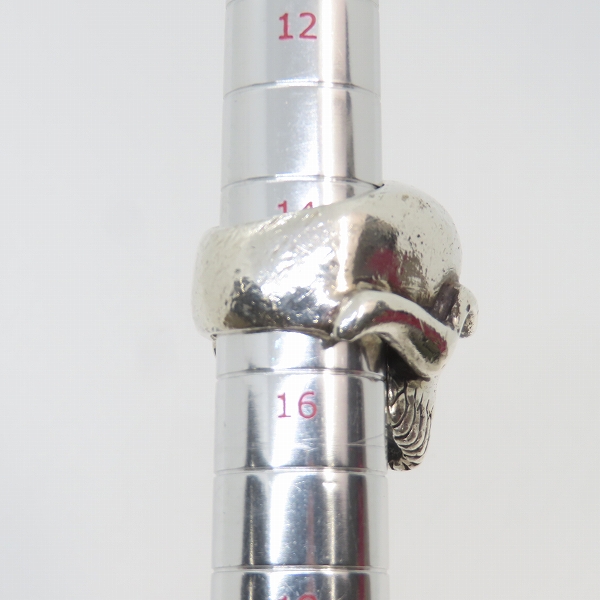 実際に弊社で買取させて頂いたTHIRTEEN DESIGNS/サーティーンデザインズ スカルリング 14-16号の画像 8枚目