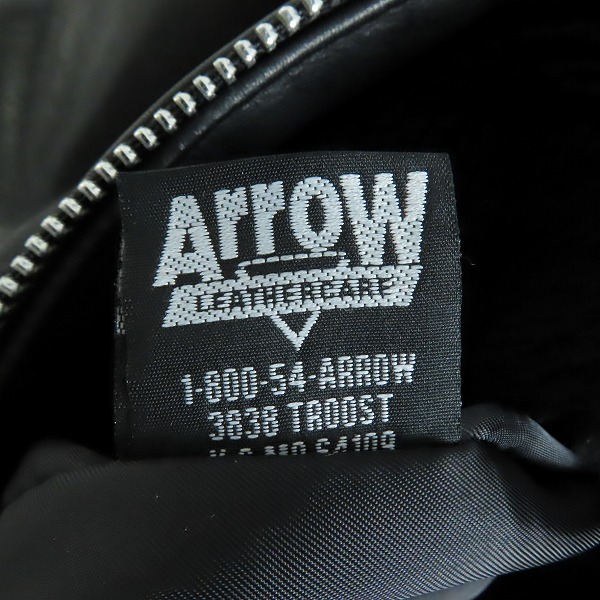 実際に弊社で買取させて頂いたSchott/ショット A-2 レザーボアライナー付きフライトジャケット/184SM/38の画像 6枚目