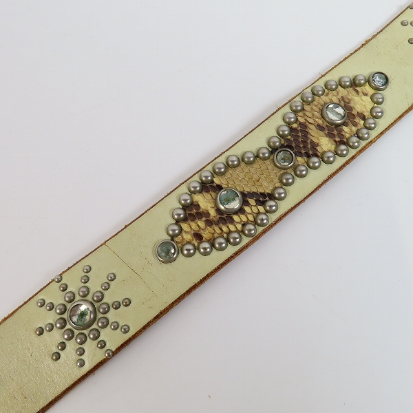 実際に弊社で買取させて頂いたHollywood Trading Company /HTC/エイチティーシー ひょうたんスタッズ ベルトの画像 6枚目