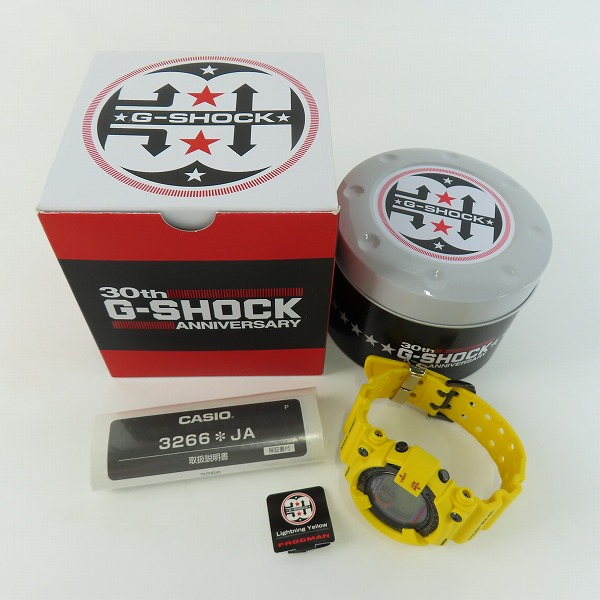 実際に弊社で買取させて頂いたG-SHOCK/Gショック 30周年 FROGMAN/フロッグマン ライトニングイエロー GF-8230E-9JRの画像 7枚目