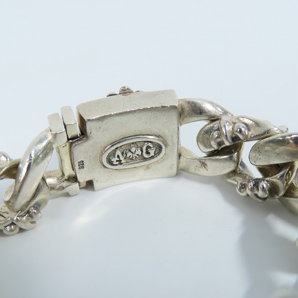 実際に弊社で買取させて頂いたA&G/エーアンドジー ファンシーリンク IDウォッチブレスレットの画像 5枚目