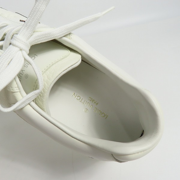 実際に弊社で買取させて頂いたLOUIS VUITTON/ルイヴィトン ランアウェイライン モノグラム インヒール スニーカー ホワイト/GO0261/9の画像 4枚目