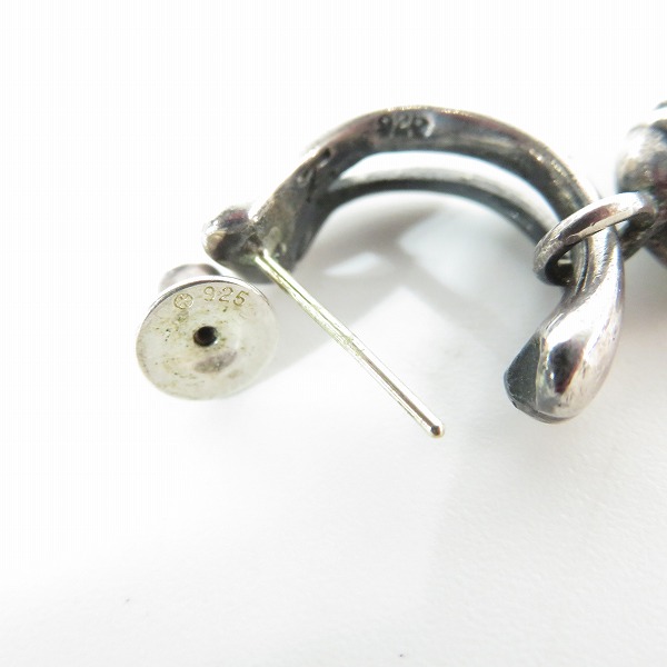 実際に弊社で買取させて頂いたNECROMANCE/ネクロマンス ボーンフープ スクリーミングスカル ピアスの画像 5枚目