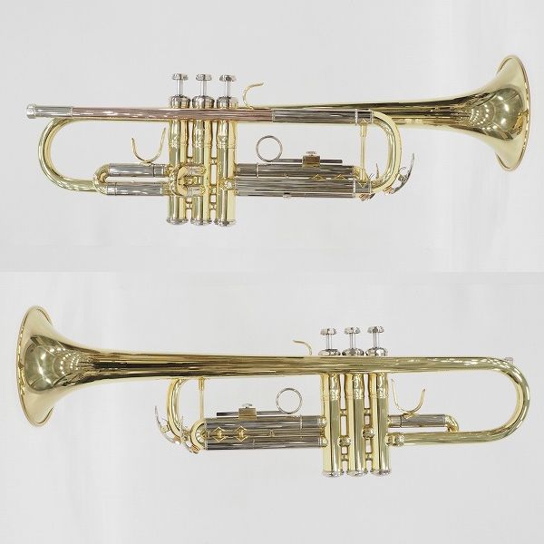 実際に弊社で買取させて頂いたメーカー不明 トランペット ゴールド ハードケース付の画像 1枚目