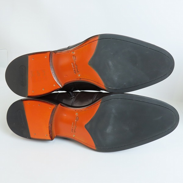 実際に弊社で買取させて頂いたSANTONI/サントーニ サイドジップ レザーシューズ/ショートブーツ 17307/US7の画像 2枚目