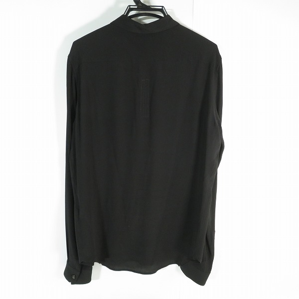実際に弊社で買取させて頂いたRICK OWENS/リックオウエンス 21S/S シルク混 長袖 シャツ RU21S6299-CC/48の画像 1枚目