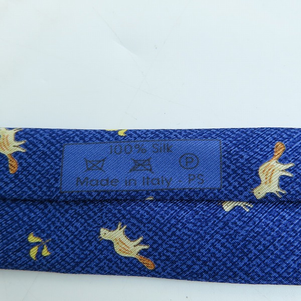 実際に弊社で買取させて頂いたDunhill/ダンヒル リス総柄 シルクネクタイの画像 4枚目