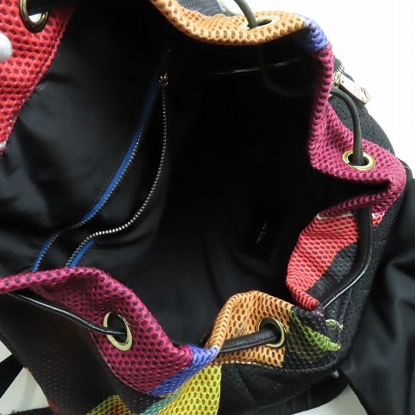 実際に弊社で買取させて頂いたPaul Smith/ポールスミス マルチカラー メッシュ バックパック/リュックサックの画像 3枚目