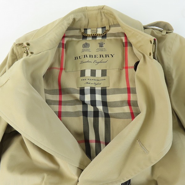 実際に弊社で買取させて頂いたBURBERRY London England/バーバリーロンドン THE KENSINGTON 裏ノバチェックトレンチコート 3983339/44の画像 2枚目