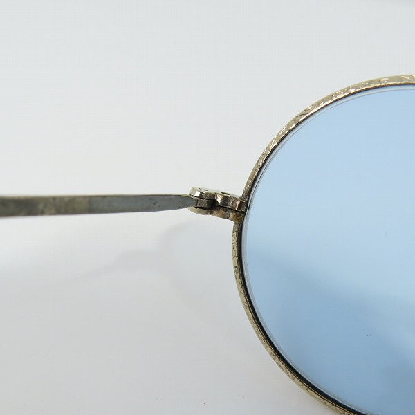 実際に弊社で買取させて頂いた【ノーブランド扱い】ノーズパット10K刻印/ヴィンテージ/ビンテージ 唐草模様/ラウンド型 眼鏡フレームの画像 5枚目