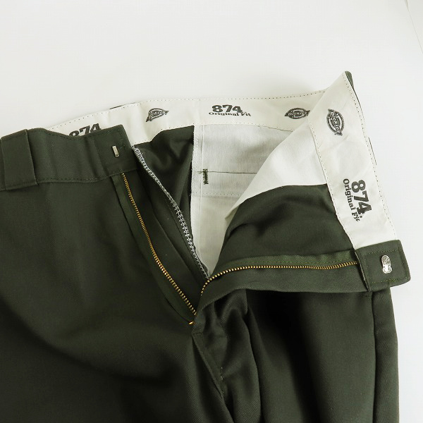 実際に弊社で買取させて頂いたDickies/ディッキーズ 874オリジナルフィット ワークパンツ/カーキグリーンの画像 2枚目